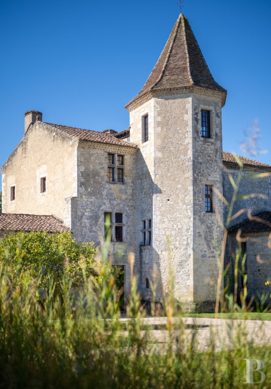 châteaux à vendre - midi-pyrenees - Proche d'un village classé du Gers, la nue-propriété d'un château du 16e s.  remanié et restauré, protégé par une haute enceinte, au centre de 3,3 ha 
