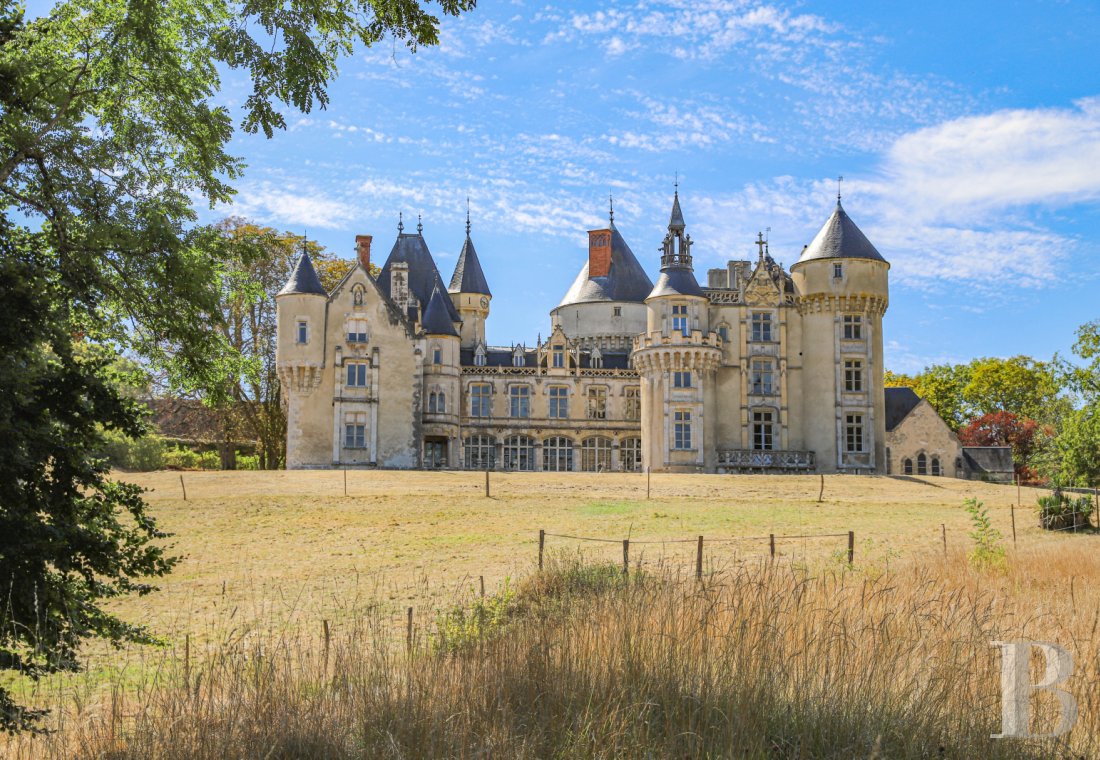châteaux à vendre - centre-val-de-loire - À la limite du Loiret, proche de Fontainebleau, entre vallées boisées et rochers, un château inscrit MH à rénover, ses dépendances et ses 27 ha de parc