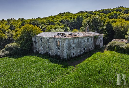 À Castroverde, un pazo du 17e s. avec cour à arcades, habitation secondaire et plus de 9 ha dans la réserve ...